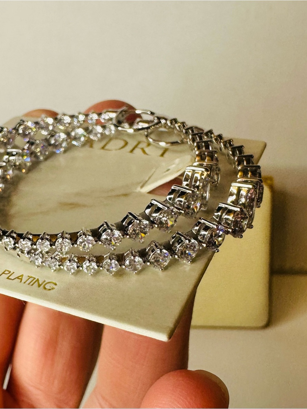 NWT Nadri Sunshower Crystal Hoop Earrings